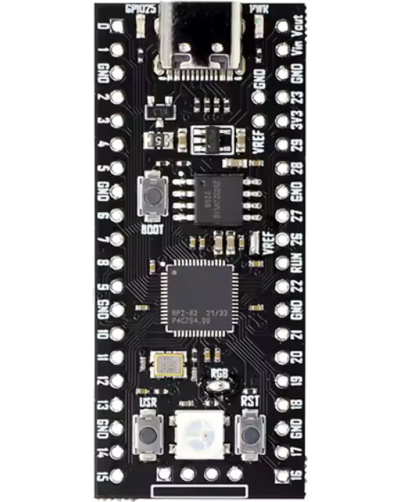 Плата мікроконтролера RP2040-Pico 16Mb Flash Black