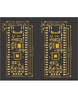 Плата мікроконтролера RP2040-Pico 16Mb Flash Black