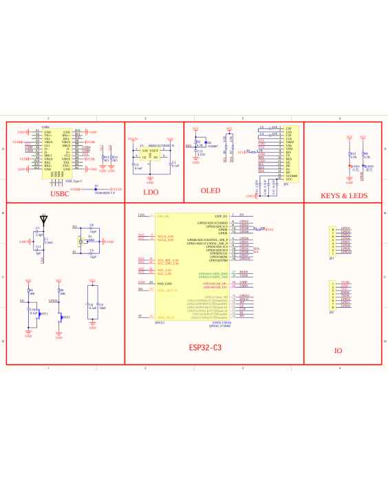 Плата ESP32-C3 OLED 1.3