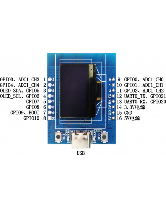 Плата ESP32-C3 OLED 0.96