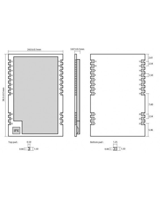 Модуль EBYTE E30-400M30S (SI4463, 433 МГц, GFSK, 4GFSK, MSK, OOK, 30 dBm) 1Вт